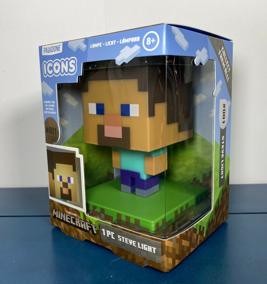 Toy Minecraft Night Steve 3D Light Character Paladone ICONS Lamp - – Figure Florida Store