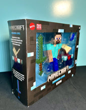 Load image into Gallery viewer, 2024 Mattel Minecraft- DIAMOND LEVEL STEVE (w Enchanted Table &amp; Enchanted Sword)