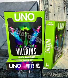 2024 UNO Fandom - Disney Villains Card Game - Brand New - Exclusive!