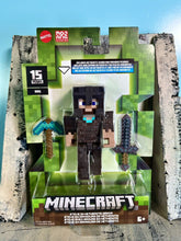 Load image into Gallery viewer, 2024 Minecraft 15th Anniversary Build-a-Portal Figure: STEVE IN NETHERITE ARMOR