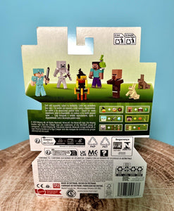 2024 Minecraft 15th Anniversary Action Figure: STEVE (w/ Parrot & Cookie)