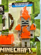 Load image into Gallery viewer, 2024 Minecraft 15th Anniversary Figure: FLAMING SKELETON (w/ Bow &amp; Arrow)