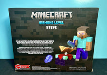 Load image into Gallery viewer, 2024 Mattel Minecraft- DIAMOND LEVEL STEVE (w Enchanted Table &amp; Enchanted Sword)