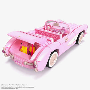 2023 MEGA Barbie The Movie - 1956 Pink Corvette Stingray Collector Building Set