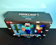 Load image into Gallery viewer, 2024 Mattel Minecraft- DIAMOND LEVEL STEVE (w Enchanted Table &amp; Enchanted Sword)