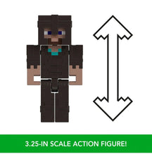 Load image into Gallery viewer, 2024 Minecraft 15th Anniversary Build-a-Portal Figure: STEVE IN NETHERITE ARMOR