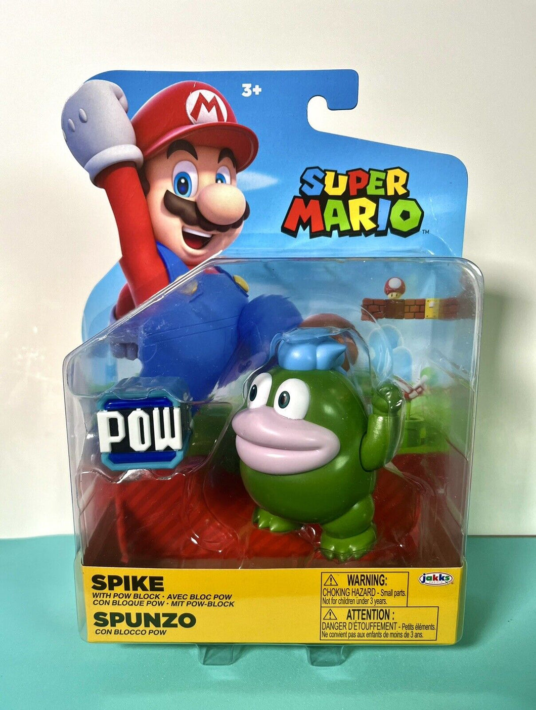 2024 JAKKS Pacific World of Nintendo Figure: SPIKE (w/ POW Block)