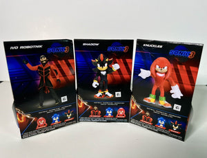 2024 Sonic the Hedgehog 3 Bundle - DR. EGGMAN, SHADOW, KNUCKLES 2.5in (6.35cm)