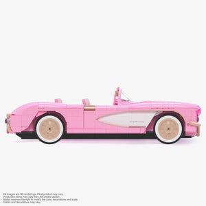 2023 MEGA Barbie The Movie - 1956 Pink Corvette Stingray Collector Building Set