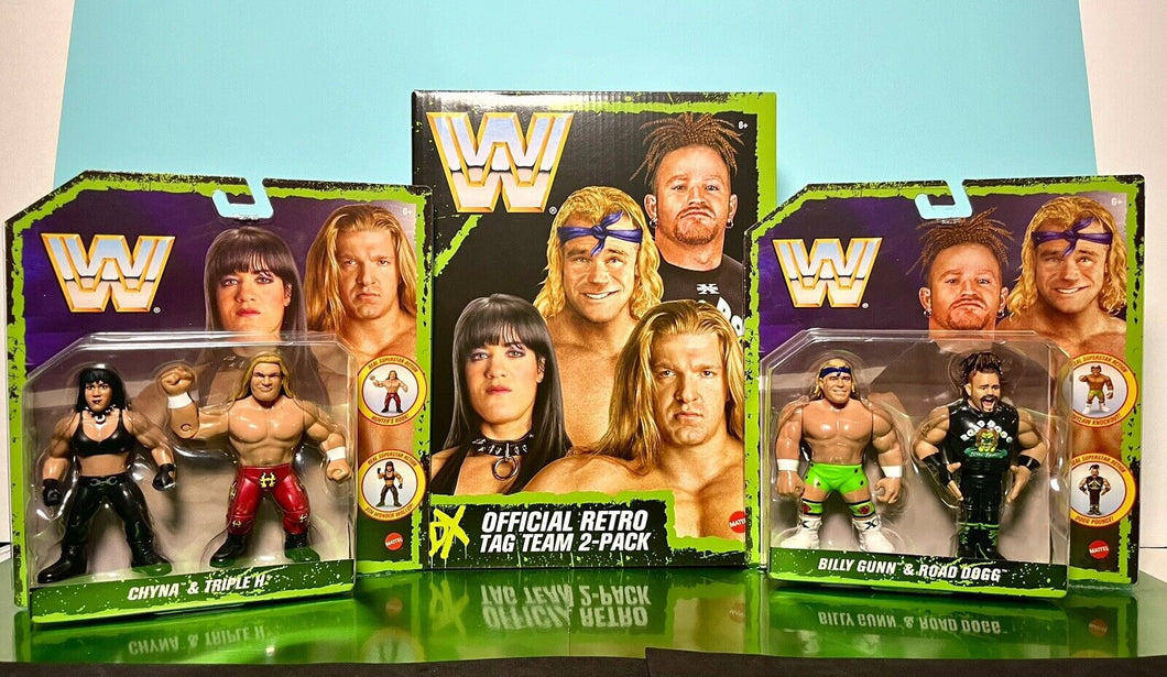 2023 WWE DX Retro 4-Pack Exclusive - CHYNA, TRIPLE H, BILLY GUNN, ROAD DOGG