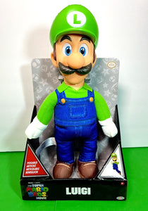 2023 Jakks - The Super Mario Bros. Movie - Luigi 15in Poseable Plush Figure