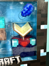 Load image into Gallery viewer, 2024 Mattel Minecraft- DIAMOND LEVEL STEVE (w Enchanted Table &amp; Enchanted Sword)