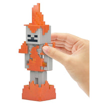 Load image into Gallery viewer, 2024 Minecraft 15th Anniversary Figure: FLAMING SKELETON (w/ Bow &amp; Arrow)