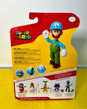 Load image into Gallery viewer, 2020 JAKKS Pacific World of Nintendo Action Figure: ICE LUIGI (w/ Ice Flower)