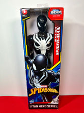 Load image into Gallery viewer, 2018 Hasbro Marvel Titan Hero Series - Black Suit Spider-Man 12in Figure