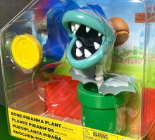 Load image into Gallery viewer, 2022 JAKKS Pacific World of Nintendo Action Figure: BONE PIRANHA PLANT (w/ Coin)