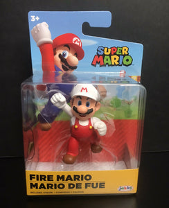 2020 JAKKS Pacific World of Nintendo  2.5" Figure: Fire Mario