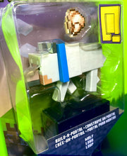 Load image into Gallery viewer, 2022 Minecraft Build-a-Portal Action Figure: WOLF (w/ Chicken, Removable Collar)