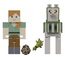 Load image into Gallery viewer, 2023 Minecraft Build-a-Portal Action Figure 2-Pack: ALEX AND LLAMA