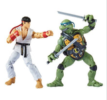 Load image into Gallery viewer, 2022 Street Fighter II vs TMNT Figure 2-Pack - LEONARDO VS. RYU