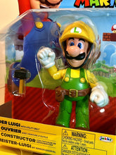 Load image into Gallery viewer, 2023 JAKKS Pacific World of Nintendo Figure: BUILDER LUIGI (w/ Utility Belt)