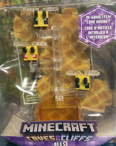 2021 Minecraft Caves & Cliffs Action Figure: BEES (w/ In-Game Item Code!)