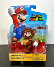 Load image into Gallery viewer, 2024 JAKKS Pacific World of Nintendo Figure: TANOOKI MARIO (w/ Super Leaf)