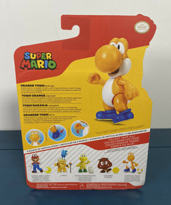 2021 JAKKS Pacific World of Nintendo 4” Action Figure: ORANGE YOSHI (w/ Egg)