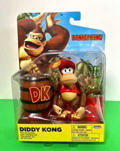 2023 Jakks Pacific World of Nintendo: Donkey Kong - DIDDY KONG (w/ DK Barrel)