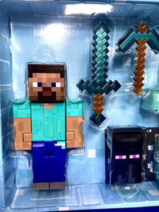 2022 SDCC Mattel Creations Excl - Minecraft DIAMOND LEVEL STEVE Collector Figure