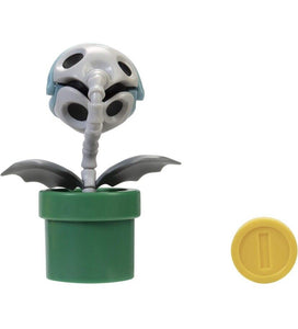 2022 JAKKS Pacific World of Nintendo Action Figure: BONE PIRANHA PLANT (w/ Coin)