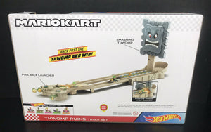 HOT WHEELS MARIO KART Thwomp Ruins Track Set w/ Luigi Standard Kart