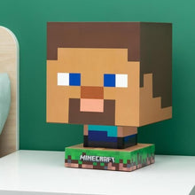 Load image into Gallery viewer, Paladone Minecraft Steve Icon Lamp (w/ Night Light Setting, 3 Brightness Levels)