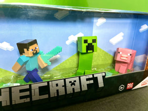 2023 Minecraft Micro Collection -  Steve, Enderman, Ender Dragon, Pig, Creeper