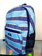 Load image into Gallery viewer, SCOUT Big Draw Water-Resistant Backpack - Light-Blue / Marine Blue Stripes