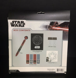 Disney Star Wars Stationery Set Pen Notebook Clips & Stickys