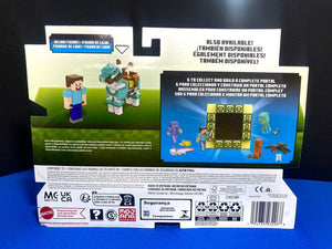 2023 Minecraft Build-a-Portal Action Figure 2-Pack: STEVE AND ARMORED HORSE