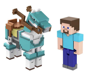 2023 Minecraft Build-a-Portal Action Figure 2-Pack: STEVE AND ARMORED HORSE