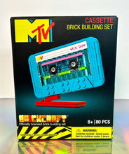 Load image into Gallery viewer, 2023 Brickcraft Retro Builds: MTV CASSETTE Brick Building Set (80pcs)