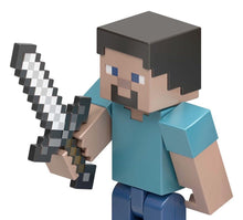 Load image into Gallery viewer, 2023 Minecraft Build-a-Portal Action Figure: STEVE (w/ Iron Sword)