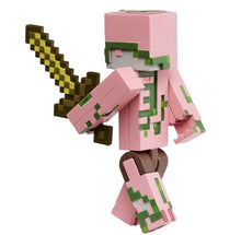 Load image into Gallery viewer, 2020 Minecraft Comic Maker Action Figure: ZOMBIE PIGMAN (w/ Gold Sword, Magma)