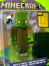 Load image into Gallery viewer, 2022 Minecraft Build-a-Portal Action Figure: ZOMBIE VILLAGER (w Weakness Potion)