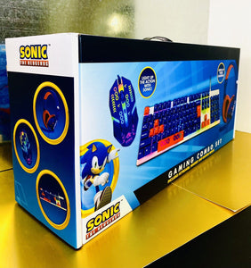 2021 SAKAR - Sonic The Hedgehog Gaming Combo Set With Keyboard, Headset, & Mouse