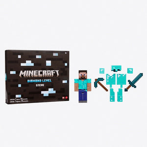 2022 SDCC Mattel Creations Excl - Minecraft DIAMOND LEVEL STEVE Collector Figure