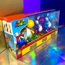 Load image into Gallery viewer, 2022 JAKKS Pacific Super Mario Yoshi Figure 3-Pack — Yellow, Purple, Light-Blue