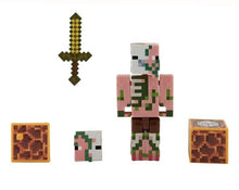 Load image into Gallery viewer, 2020 Minecraft Comic Maker Action Figure: ZOMBIE PIGMAN (w/ Gold Sword, Magma)