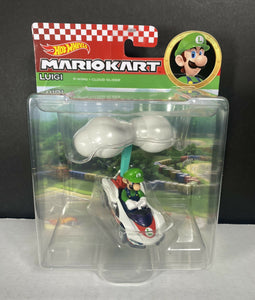 NEW 2021 Hot Wheels Mario Kart: LUIGI P-Wing + CLOUD GLIDER Die-Cast Car