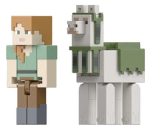 Load image into Gallery viewer, 2023 Minecraft Build-a-Portal Action Figure 2-Pack: ALEX AND LLAMA