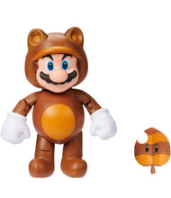 Load image into Gallery viewer, 2024 JAKKS Pacific World of Nintendo Figure: TANOOKI MARIO (w/ Super Leaf)