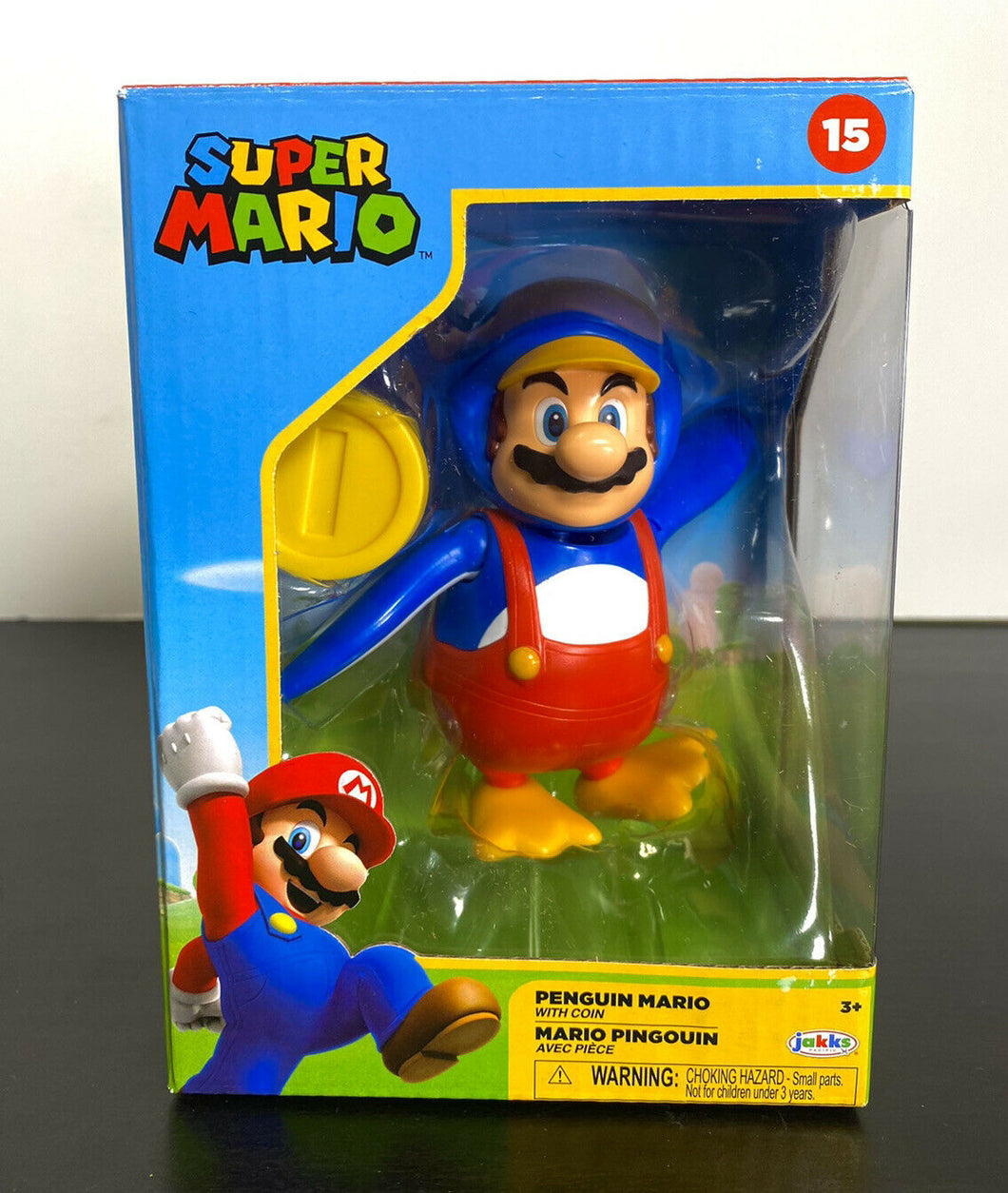 2021 JAKKS Pacific Super Mario Action Figure: PENGUIN MARIO w/ COIN (#15)